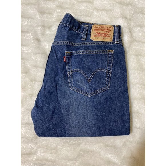 LEVIS 527 Low Boot Cut 38 X 30 (36x30 msrd) JEANS Mens - Picture 2 of 12